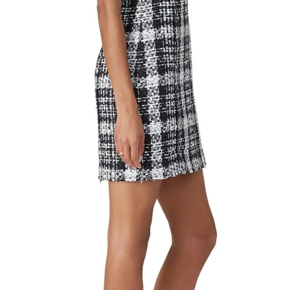Theory Monochrome Tweed Mini Dress - Picture 2 of 5